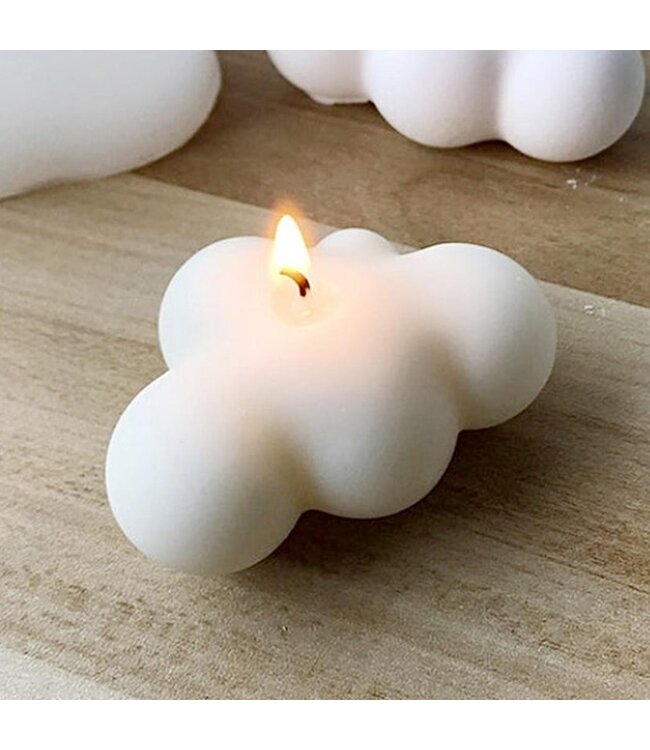 Siliconen kaarsenmal Wolk 70x50x45 mm - Kaarsen maken