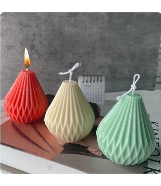 Siliconen kaarsenmal Peer Abstract 85x65 mm - Kaarsen maken