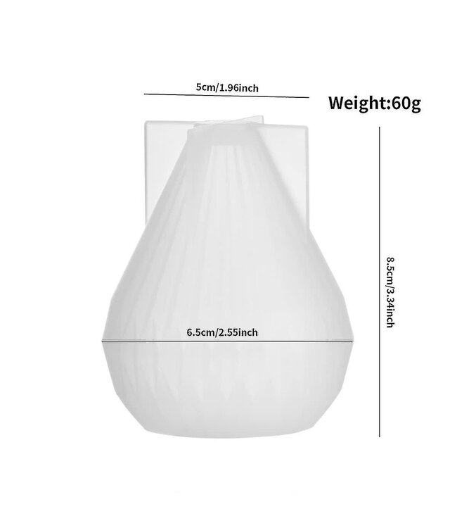 Siliconen kaarsenmal Peer Abstract 85x65 mm - Kaarsen maken