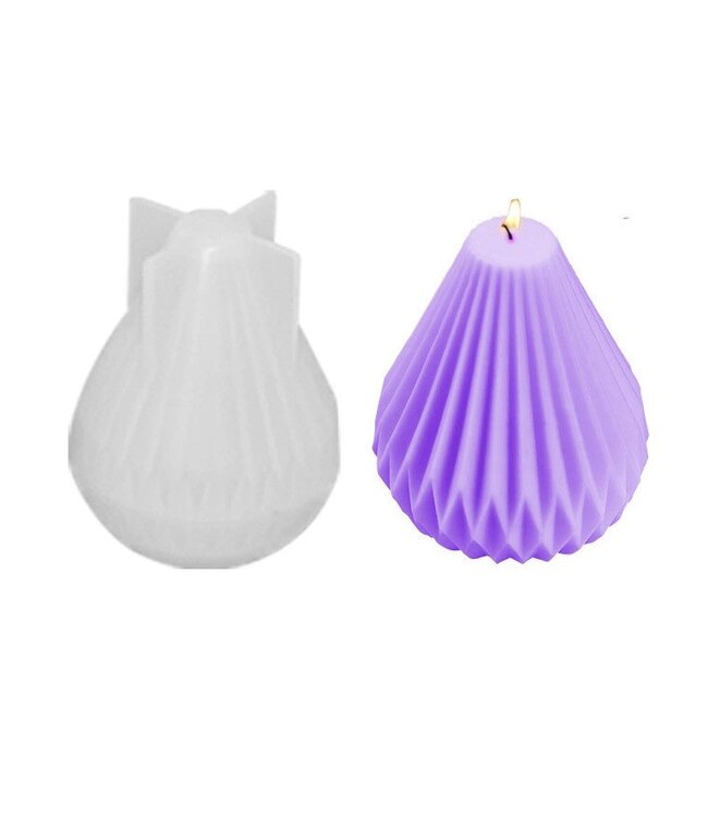 Siliconen kaarsenmal Peer Abstract 85x65 mm - Kaarsen maken