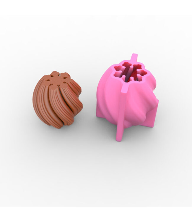 Siliconen kaarsenmal Golf Swirl 60x60x68 mm - Kaarsen maken