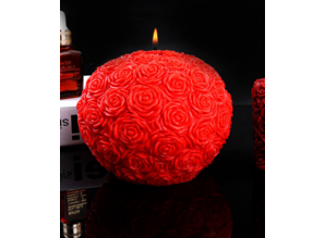 Siliconen kaarsenmal Rose Ball 90x68 mm - Kaarsen maken