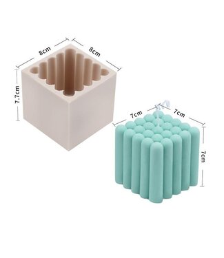 Siliconen kaarsenmal Bubble Block 80x80x78 mm