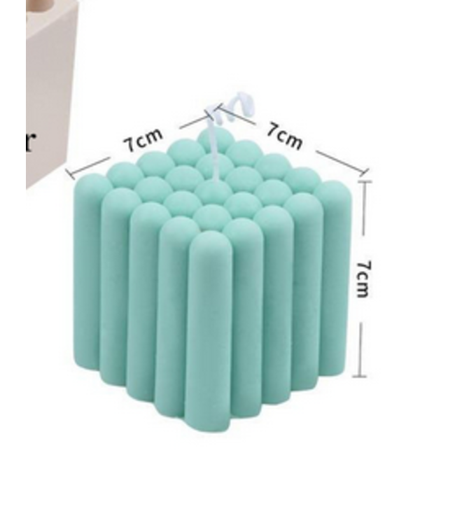 Siliconen kaarsenmal Bubble Block 80x80x78 mm - Kaarsen maken