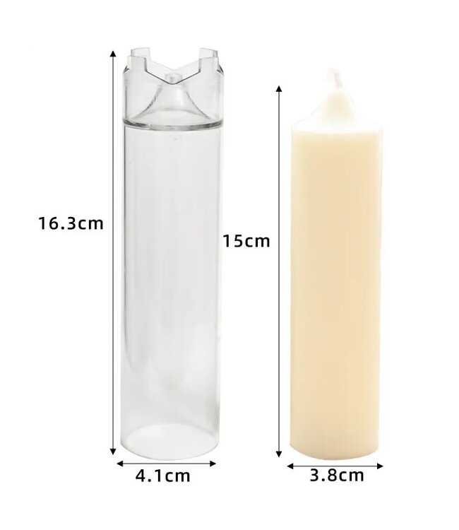 Kaarsenmal Klokkaars  Ø 41 x163 mm - Kaarsen benodigdheden