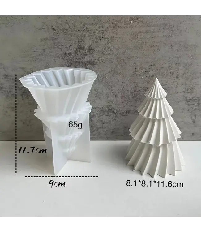 Siliconen kaarsenmal Christmas Tree Abstract 117x90 mm - Kaarsen maken