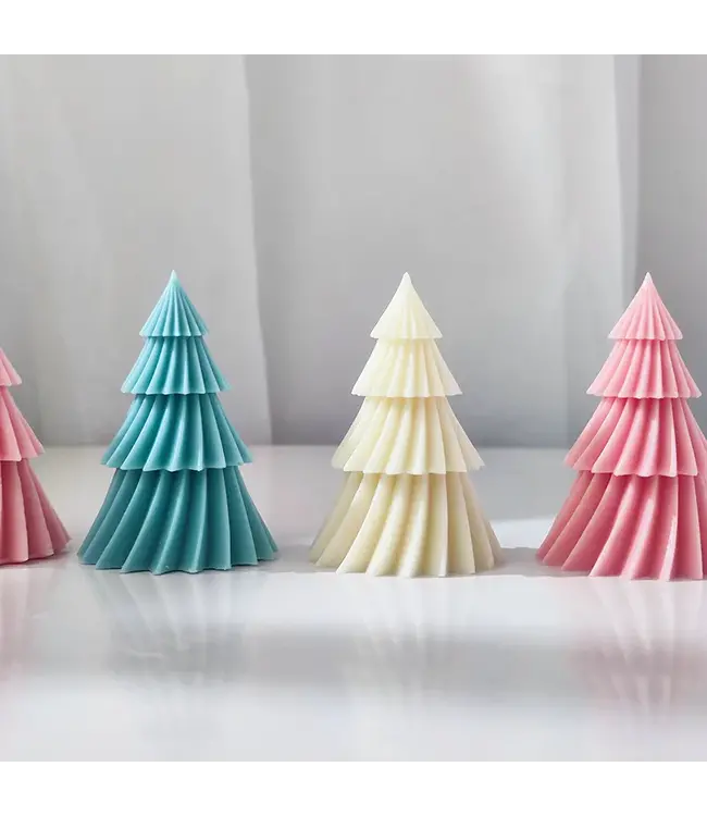 Siliconen kaarsenmal Christmas Tree Abstract 117x90 mm - Kaarsen maken