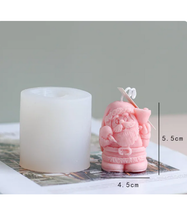 Siliconen kaarsenmal Santa Claus 55x45 mm - Kaarsen maken