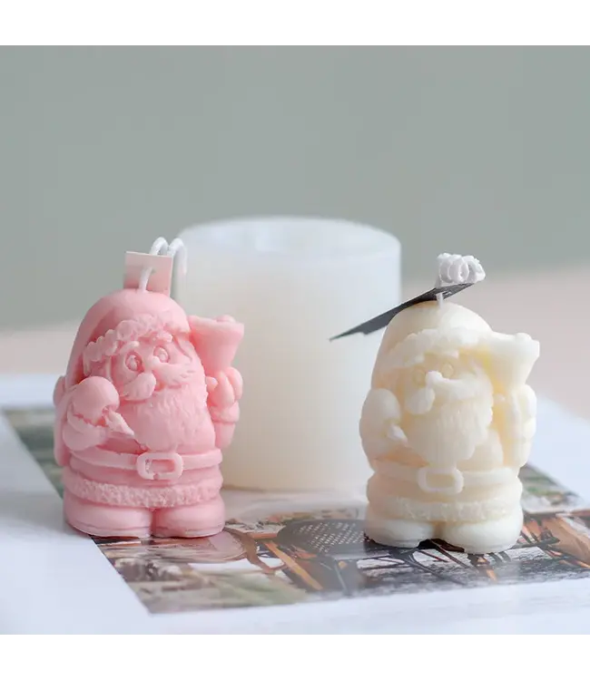 Siliconen kaarsenmal Santa Claus 55x45 mm - Kaarsen maken