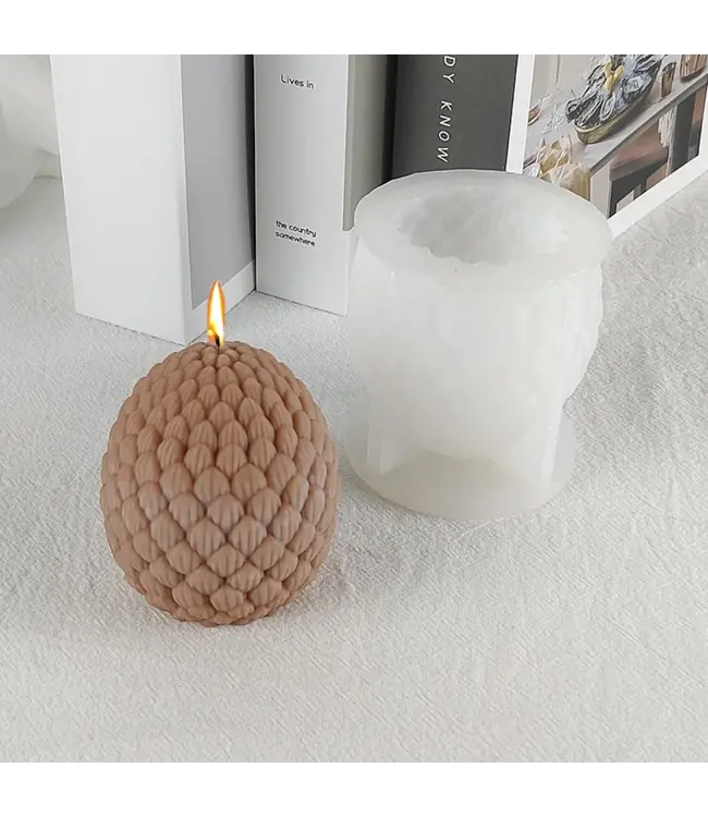 Siliconen kaarsenmal Pine Cone 68x61 mm - Kaarsen maken
