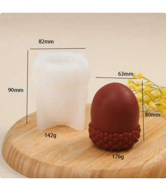 Siliconen kaarsenmal Acorn 90x82 mm