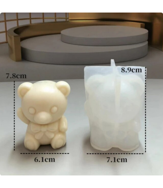 Siliconen kaarsenmal Beertje 89x71 mm