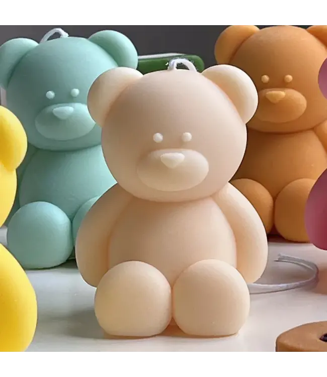 Siliconen kaarsenmal Kleine Teddybeer 52x45 mm - Kaarsen maken