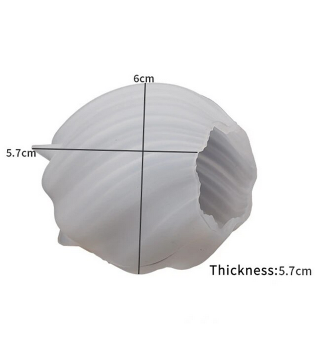 Siliconen kaarsenmal Wave Swirl (Small) 60x60x57 mm - Kaarsen maken