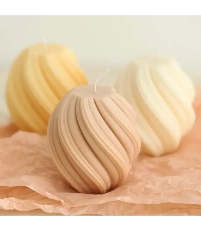 Siliconen kaarsenmal Wave Swirl (Large) 90x90x86 mm - Kaarsen maken