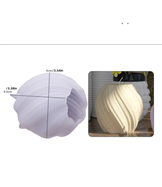 Siliconen kaarsenmal Wave Swirl (Large) 90x90x86 mm