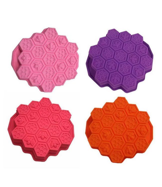 Siliconenmal voor Waxmelts - Honingraat - Zelf waxmelts maken