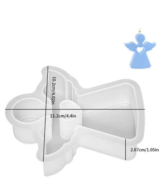 Siliconen Kaarsenmal Engel 112x102x26 mm - Kaarsen benodigdheden