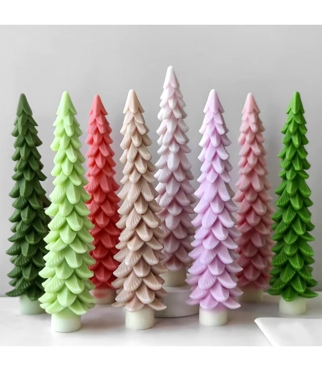 Siliconen Kaarsenmal Pine Tree 192x70 mm - Kaarsen benodigdheden