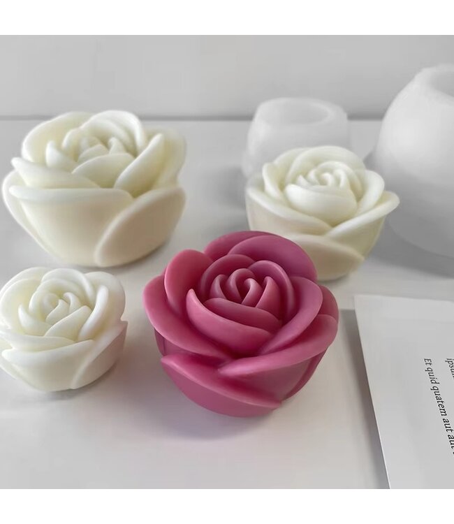 Siliconen kaarsenmal Roos Large 80x60 mm - Kaarsen maken - Copy