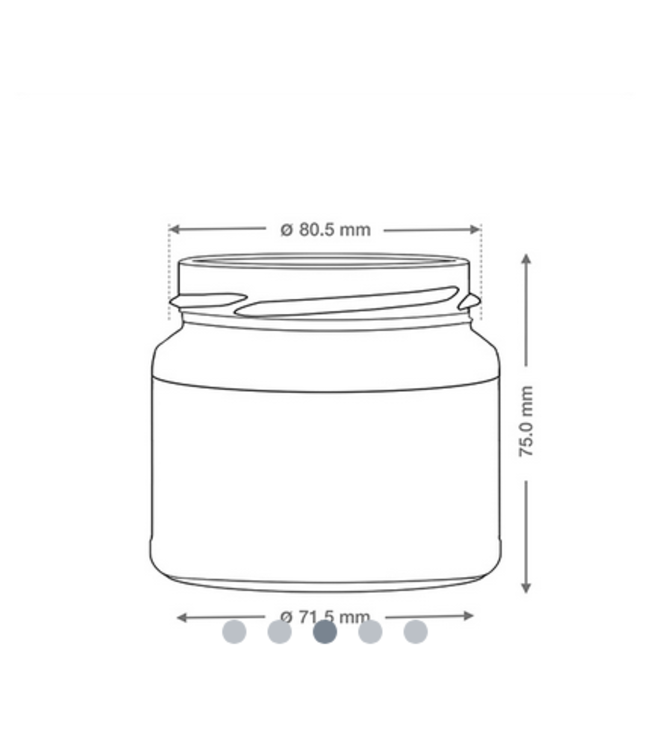 Kaarsen glas rond 330 ml incl Deksel - Zelf kaarsen maken