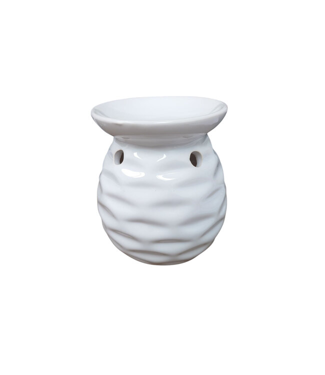 Geurbrander Keramiek Rond Abstract - Wit