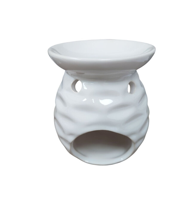 Geurbrander Keramiek Rond Abstract - Wit