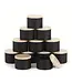 Kaarsen blikken Zwart 120 ml incl Houtlook deksel
