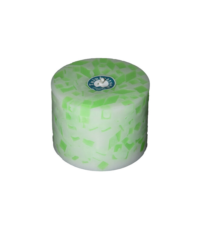 Handmade Grote Tuinkaars Mozaïek Groen-Fluor XL Ø 18x12 cm