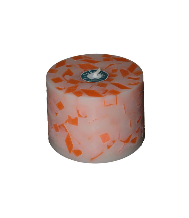 Handmade Grote Tuinkaars Mozaïek Oranje-Fluor XL Ø 18x12 cm