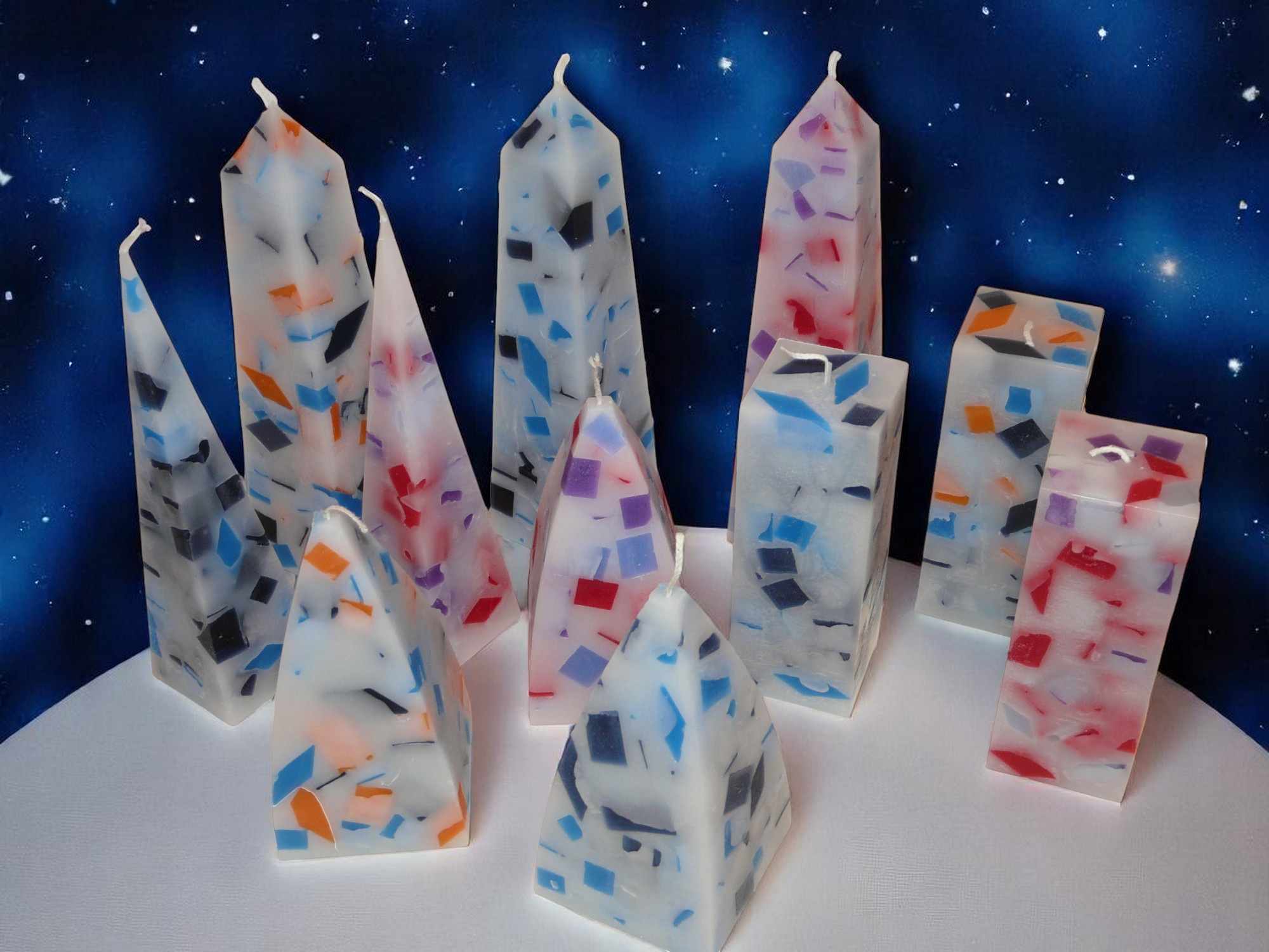 Mozaïek Kaarsen - Ambachtelijk gemaakte kaarsen