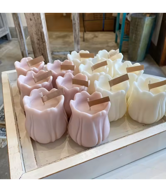 Siliconen kaarsenmal Tulp Medium 75x70 mm - Kaarsen maken