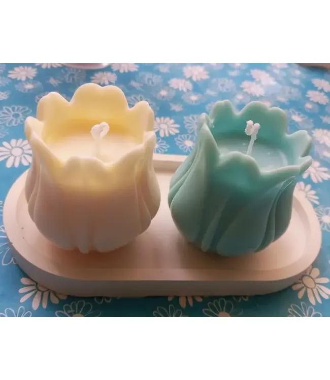 Siliconen kaarsenmal Tulp Medium 75x70 mm - Kaarsen maken