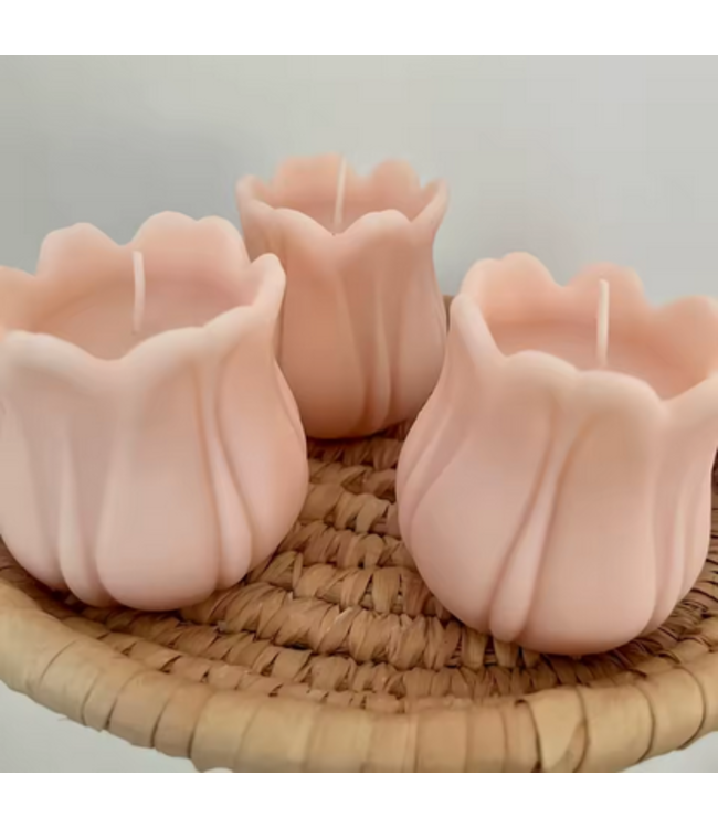 Siliconen kaarsenmal Tulp Medium 75x70 mm - Kaarsen maken