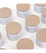 Kaarsen blikken Wit 120 ml incl Houtlook deksel