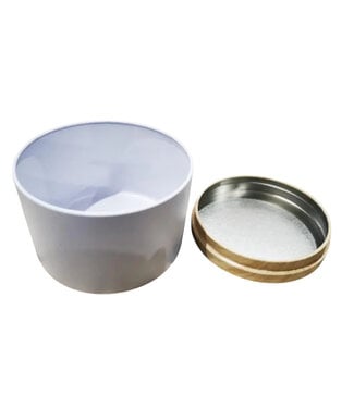 Kaarsen blikken Wit 120 ml incl Houtlook deksel