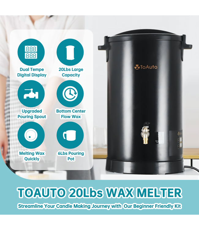 ToAuto Tool Smeltketel - ToAutoTool Waxmelter 10 LT - Zelf kaarsen maken