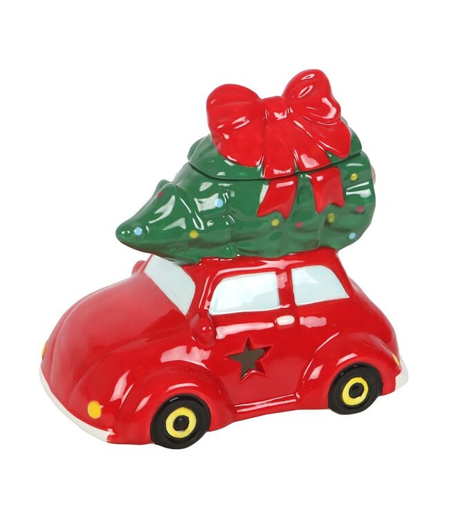 Geurbrander Keramiek Car with Christmas Tree - Kerstcollectie