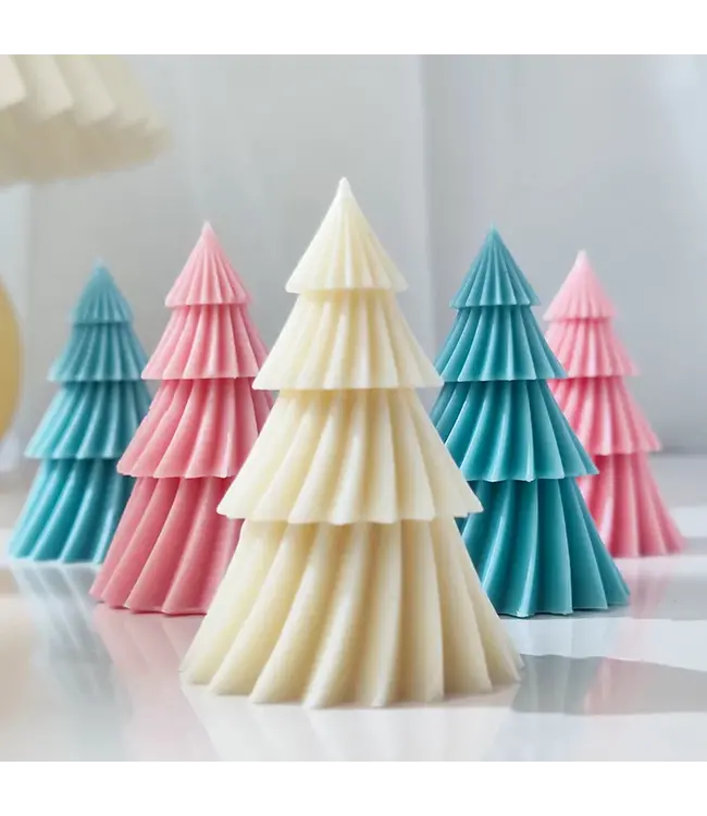 Siliconen kaarsenmal Christmas Tree Abstract 92x70 mm - Kaarsen maken