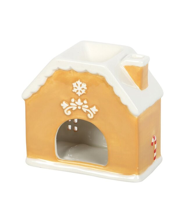 Geurbrander Keramiek Candy Cane Gingerbread House - Kerstcollectie
