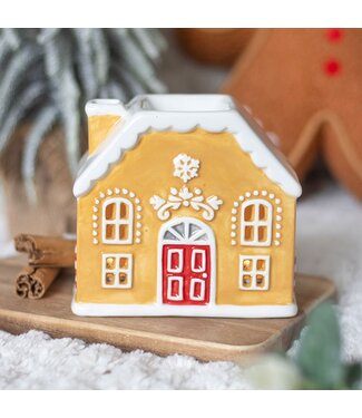 Geurbrander Keramiek Candy Cane Gingerbread House