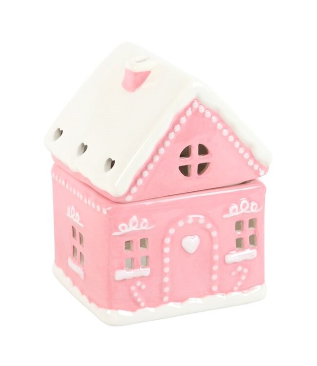 Geurbrander Keramiek Pink Gingerbread House - Kerstcollectie