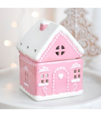 Geurbrander Keramiek Pink Gingerbread House