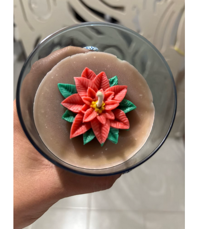 Siliconen kaarsenmal Kerstster 65x12 mm - Kaarsen maken