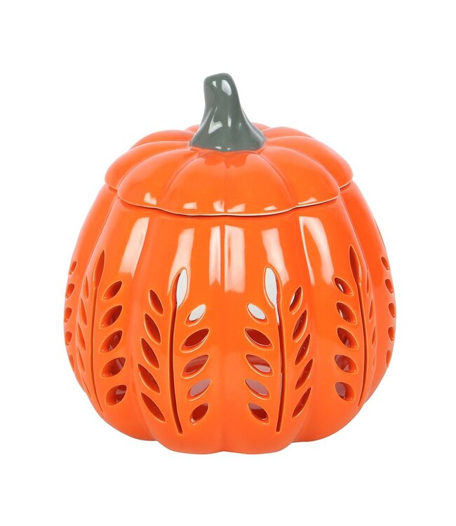 Geurbrander Keramiek Orange Leaf Pumpkin - Fallcollectie