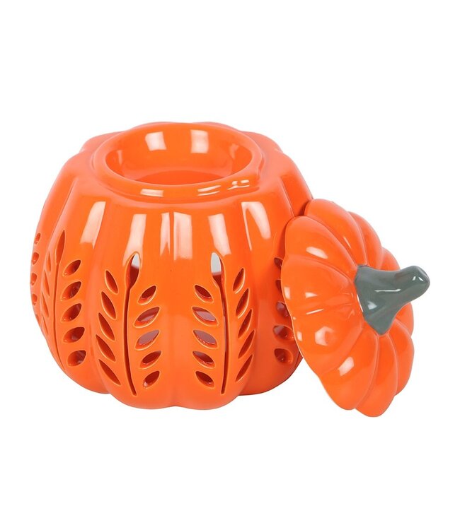 Geurbrander Keramiek Orange Leaf Pumpkin - Fallcollectie
