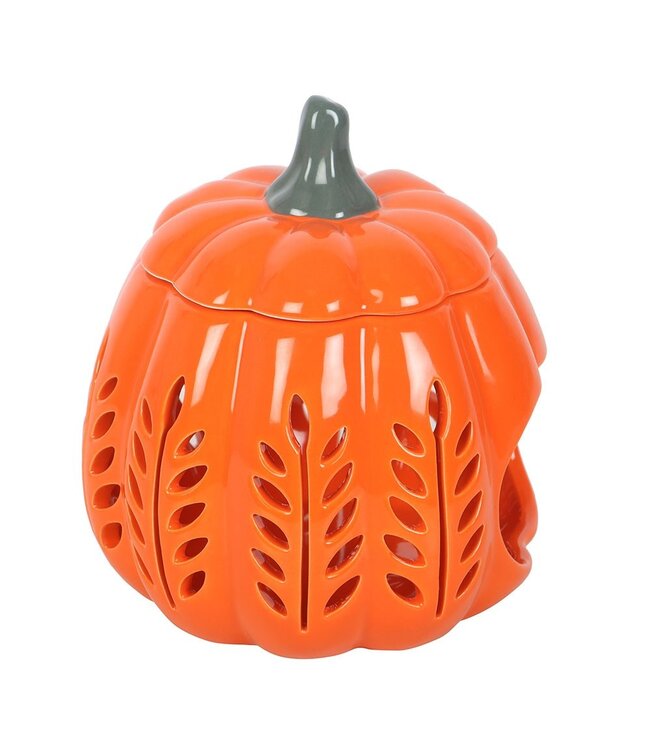 Geurbrander Keramiek Orange Leaf Pumpkin - Fallcollectie