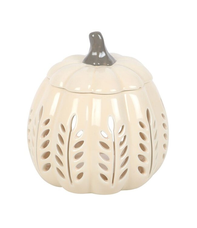 Geurbrander Keramiek Cream Leaf Pumpkin - Fallcollectie