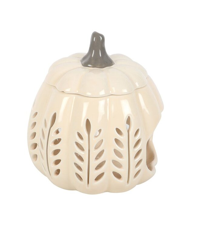 Geurbrander Keramiek Cream Leaf Pumpkin - Fallcollectie
