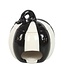 Geurbrander Keramiek Black and White Striped Pumpkin - Fallcollectie